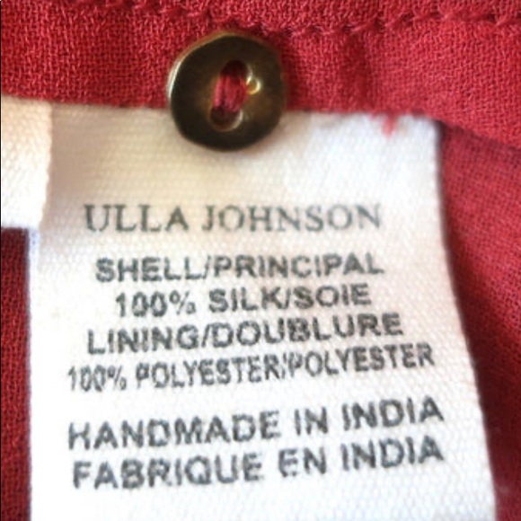 Ulla Johnson Noelle Red Silk Mini Dress Size Small - Picture 4 of 5